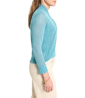 NIC + ZOE Bolero Lightweight Knit Open Front 3/4 Sleeve Cardigan