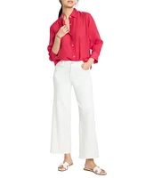 NIC + ZOE Breeze Point Collar Bracelet Sleeve Button Front Shirt