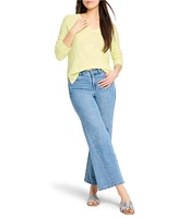 NIC + ZOE Breezy Texture V-Neck Long Sleeve Sweater