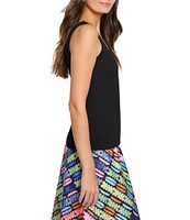 NIC + ZOE Bubble Knit Square Neck Sleeveless Tank