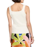 NIC + ZOE Bubble Knit Square Neck Sleeveless Tank