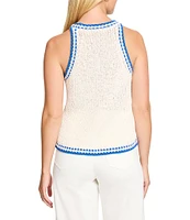 NIC + ZOE Coastline Knit Round Neck Sleeveless Tank