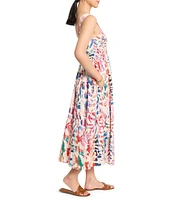 NIC + ZOE Color Wash Sarah Square Neck Sleeveless Fit-And-Flare Midi Dress