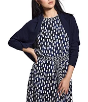 NIC + ZOE Cotton Cashmere Blend Open Front Long Sleeve Shrug Cardigan