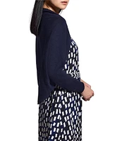 NIC + ZOE Cotton Cashmere Blend Open Front Long Sleeve Shrug Cardigan