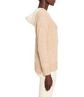 NIC + ZOE Cozy Cable Knit Long Sleeve Hooded Sweater