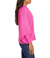 NIC + ZOE Cozy Crush Knit Open Front Long Dolman Sleeve Cardigan