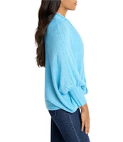 NIC + ZOE Cozy Crush Knit Open Front Long Dolman Sleeve Cardigan