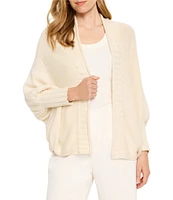 NIC + ZOE Cozy Crush Knit Open Front Long Dolman Sleeve Cardigan