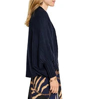 NIC + ZOE Cozy Crush Knit Open Front Long Dolman Sleeve Cardigan