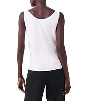 NIC + ZOE Crepe Drape Cowl Neck Sleeveless Tank Top