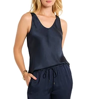 NIC + ZOE Day Gloss Scoop Neck Sleeveless Tank