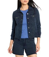 NIC + ZOE Denim Look Point Collar Long Sleeve Jacket