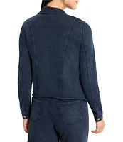 NIC + ZOE Denim Look Point Collar Long Sleeve Jacket