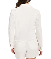 NIC + ZOE Denim Look Point Collar Long Sleeve Jacket