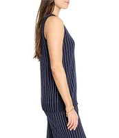 NIC + ZOE Destination Stripe V-Neck Sleeveless Coordinating Tank