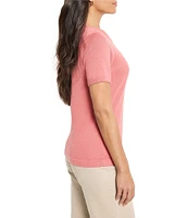 NIC + ZOE Easy Knit Scoop Neck Short Sleeve Tee