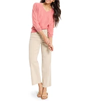 NIC + ZOE Easy Knit V-Neck Dolman 3/4 Sleeve Top