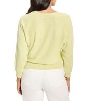 NIC + ZOE Easy Knit V-Neck Dolman 3/4 Sleeve Top