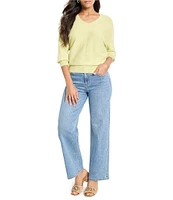 NIC + ZOE Easy Knit V-Neck Dolman 3/4 Sleeve Top