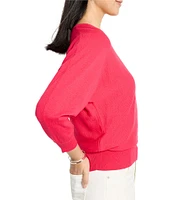 NIC + ZOE Easy Knit V-Neck Dolman 3/4 Sleeve Top