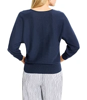 NIC + ZOE Easy Knit V-Neck Dolman 3/4 Sleeve Top