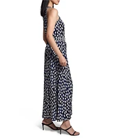 NIC + ZOE Embellished Starry Sky Becca Round Neck Sleeveless Fit-And-Flare Midi Dress