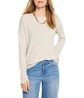 NIC + ZOE Everyday Sparkle Knit Boat Neck Long Sleeve Sweater