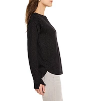 NIC + ZOE Everyday Sparkle Knit Boat Neck Long Sleeve Sweater