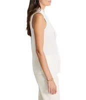 NIC + ZOE Falling Chiffon Woven Ruffle Collar Sleeveless Tank
