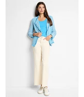 NIC + ZOE Fringe Mix Open Lapel Long Sleeve Jacket