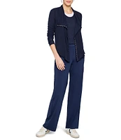 NIC + ZOE Gauzy Double Layer Round Neck Sleeveless Double Layer Tank