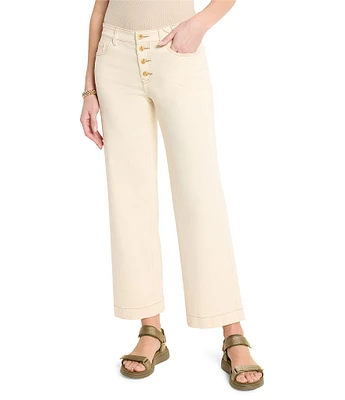 NIC + ZOE Horn Button Wide-Leg Ankle Jeans