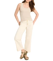 NIC + ZOE Horn Button Wide-Leg Ankle Jeans