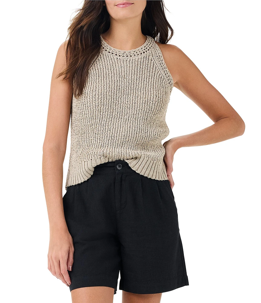 NIC + ZOE Jersey Knit Round Neck Sleeveless Coordinating Tank