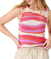 NIC + ZOE Knit-In Waves Scoop Neck Sleeveless Sweater Tank