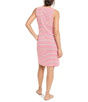 NIC + ZOE Knit Striped V-Neck Sleeveless Dress