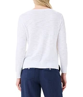 NIC + ZOE Knit V-Neck Long Sleeve Sweater