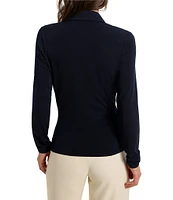 NIC + ZOE Knit Wrap Collared V-Neck Long Sleeve Shirt