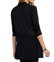 NIC + ZOE Lightweight Knit Long Sleeve Side Slit Open Front Cardigan