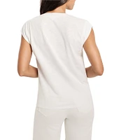 NIC + ZOE Lightweight Knit V-Neck Cap Sleeve Top