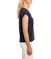 NIC + ZOE Lightweight Knit V-Neck Cap Sleeve Top