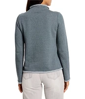 NIC + ZOE Lounge Around Funnel Neck Long Bell Sleeve Top