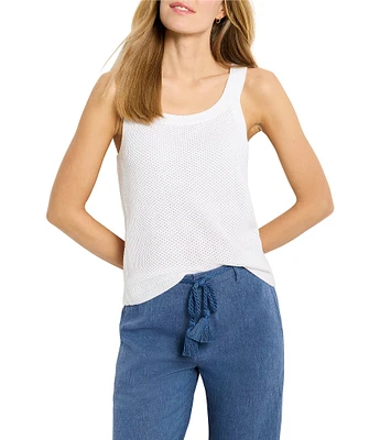 NIC + ZOE Mesh Stitch Scoop Neck Sleeveless Tank