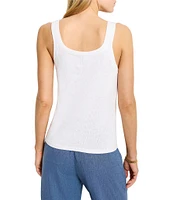 NIC + ZOE Mesh Stitch Scoop Neck Sleeveless Tank