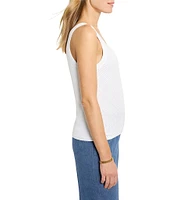 NIC + ZOE Mesh Stitch Scoop Neck Sleeveless Tank