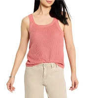 NIC + ZOE Mesh Stitch Scoop Neck Sleeveless Tank