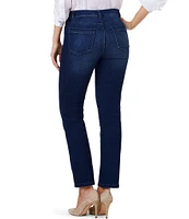 NIC + ZOE Mid Rise Straight Leg Patch Pocket Denim Ankle Jeans