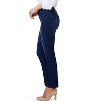 NIC + ZOE Mid Rise Straight Leg Patch Pocket Denim Ankle Jeans