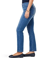 NIC + ZOE Mid Rise Straight Leg Patch Pocket Denim Ankle Jeans